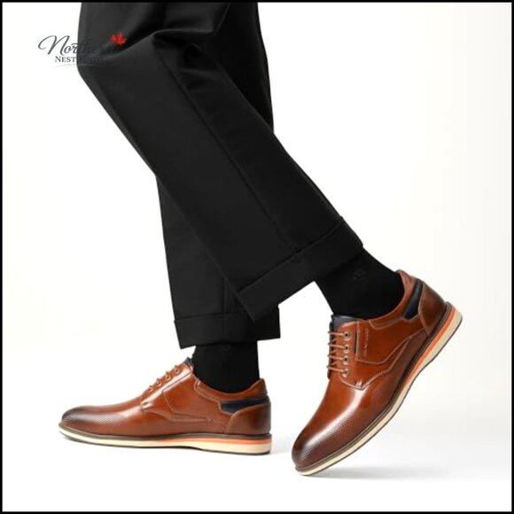 Men's Oxford Dress Shoes, Memory Foam, Business Casual Slip-On - Picture 2 of 7